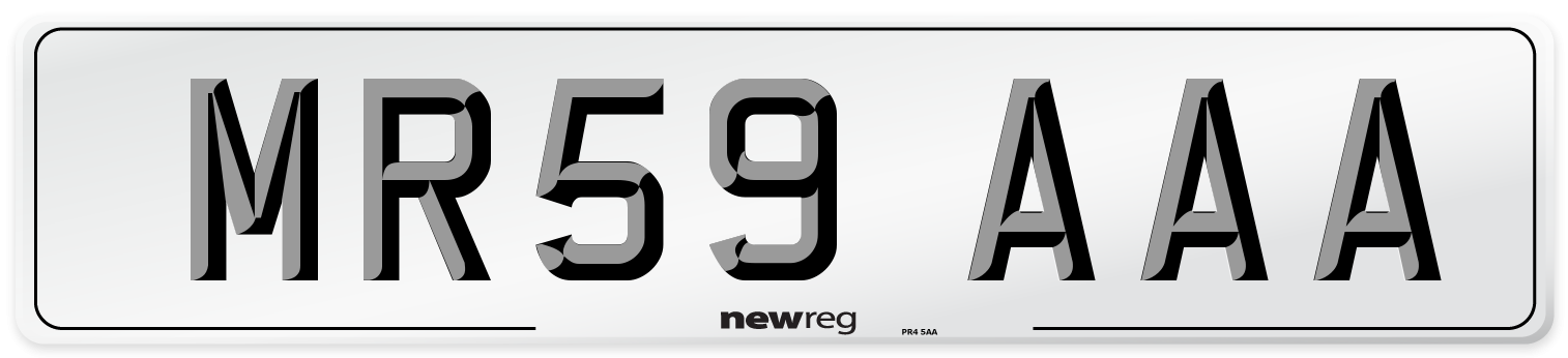 MR59 AAA Number Plate from New Reg